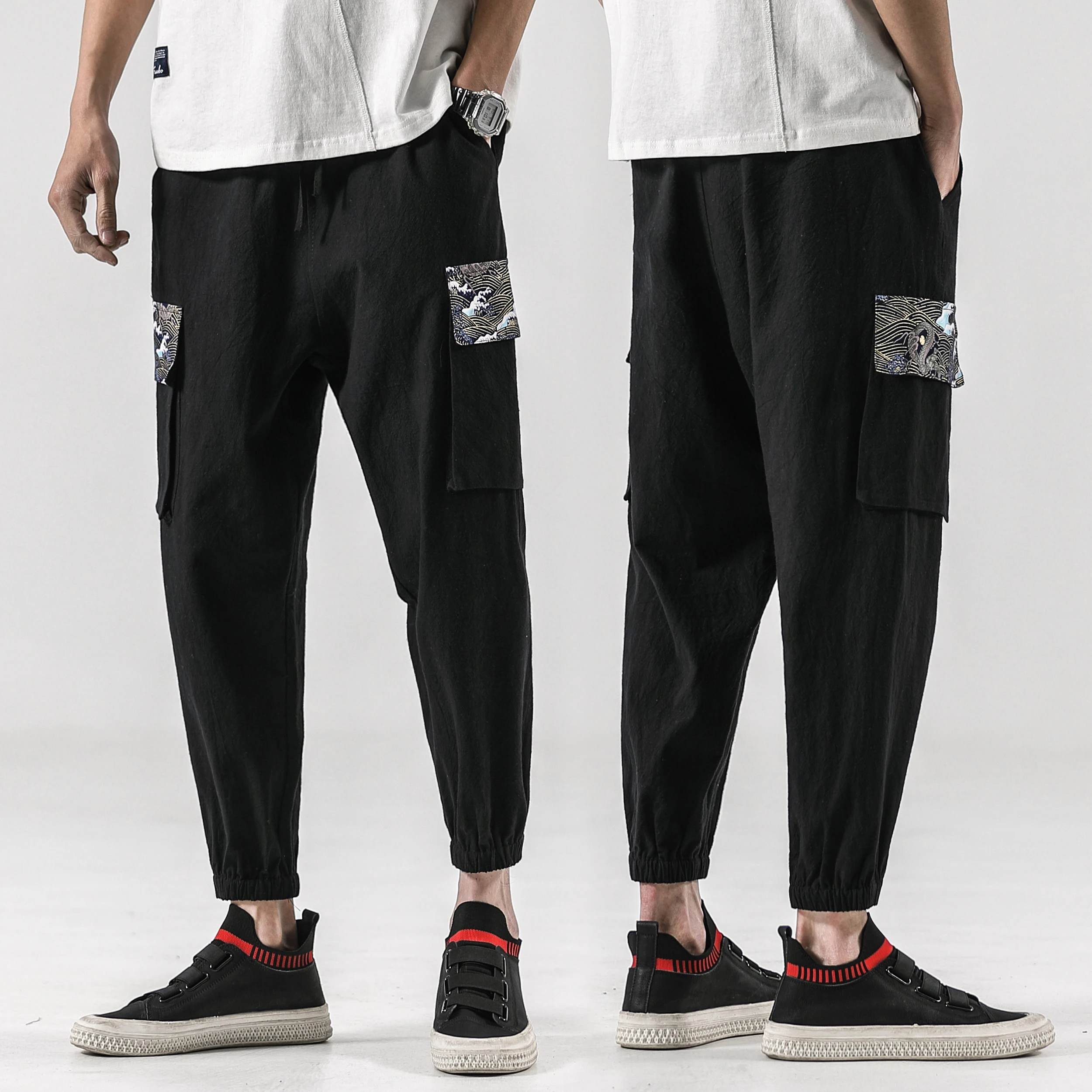 

2020 New Mens Pencil Pants Streetwear Harem Pants Male Loose Chinese Style High Quality Fashionable Mens Casual Pants Trousers