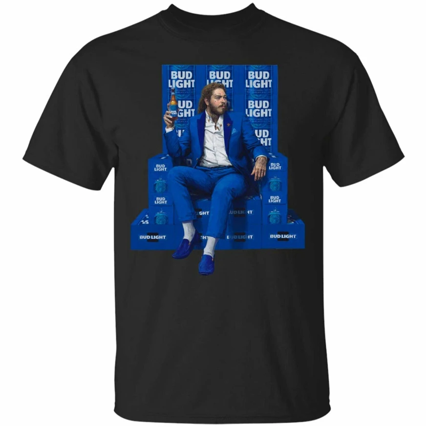 Post Malone вывеска Bud Light футболка | Мужская одежда