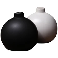 Домашний декор, европейский стиль, черный, белый цвет, матовая круглая керамическая ваза маленького калибра, орнамент, устройство для создания цветов, украшение для рукоделия