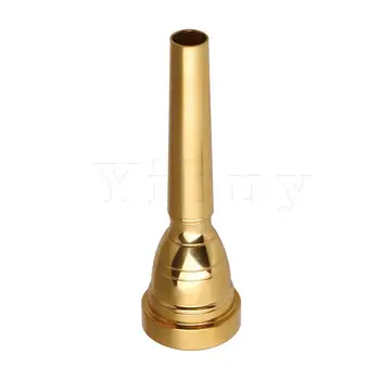 

Yibuy Gold Plated Brass Trumpets Mouthpiece Double Diameter 27MM 7C