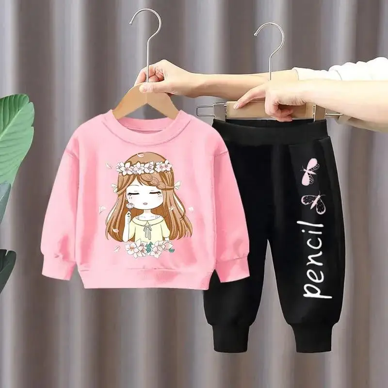 2022 New Children Girls Clothes Sets Autumn Spring Long Sleeve Sweater + Pants Fashion Kids Clothing Suits Boutique Tracksuit
