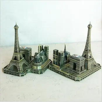 

Popular Souvenir Gift World Famous Landmark Metal Handcraft Paris Triumphal Arch Tower Building Model Home Office Decoration