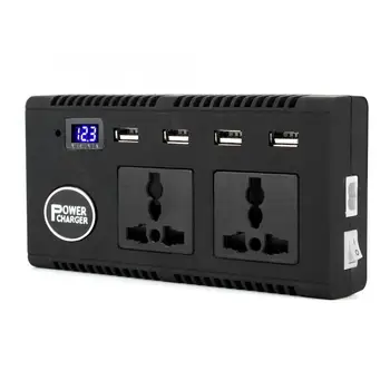 

Car Inverters Car Power Inverter DC 12V 24V to AC 220V Charger 200W with Voice Broadcast car power inverter araba aksesuar