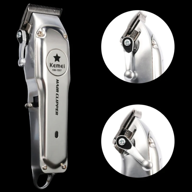 Powerful Cordless Kamei Hair Clipper Kemei Kmei Wireless Kemel Metal Barbera Electric Trimmer Cutting Machine for Barbershop Men