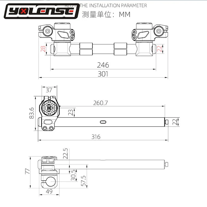 Для CFMOTO NK400 NK650 NK 400 650 аксессуары для мотоциклов 22 мм 28 мм регулируемый зажим на одной ручке Руль Вилка трубка