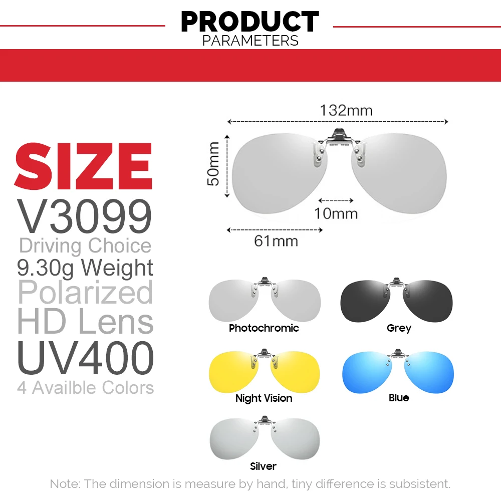 Авиационный стиль флип клип на поляризованные солнцезащитные очки для женщин вождения фотохромные Поляризующие очки от Солнца мужские большие зажимы