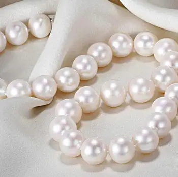 

Jewelry Pearl Necklace 11-12mm natural pearl sweater FINE jewelry circle close to genuine bright light necklace Free Shipping