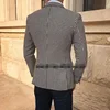 Pata de gallo de Blazer Casual de hombre de una sola pieza chaqueta traje de hombre con corte Slim fit Hombre abrigo de ropa de moda nueva llegada ► Foto 2/6