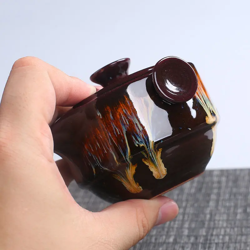 Kiln Change Travel Tea Set 1 Pot2 Cups Outdoor Car Teapot Quick Guest Cup Teaware Porcelain tea cup,tea set