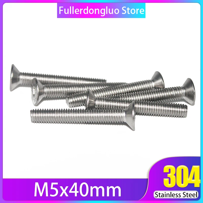 Болты Fullerkreg M5 x 40 мм с метрической шестигранной головкой потайной плоской 25 шт. |