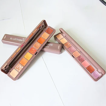 

9 Color Eyeshadow Palette Cosmetics Long Lasting Waterproof Easy To Color Smooth Sweatproof Pearlescent Shimmer Eye Makeup TSLM1