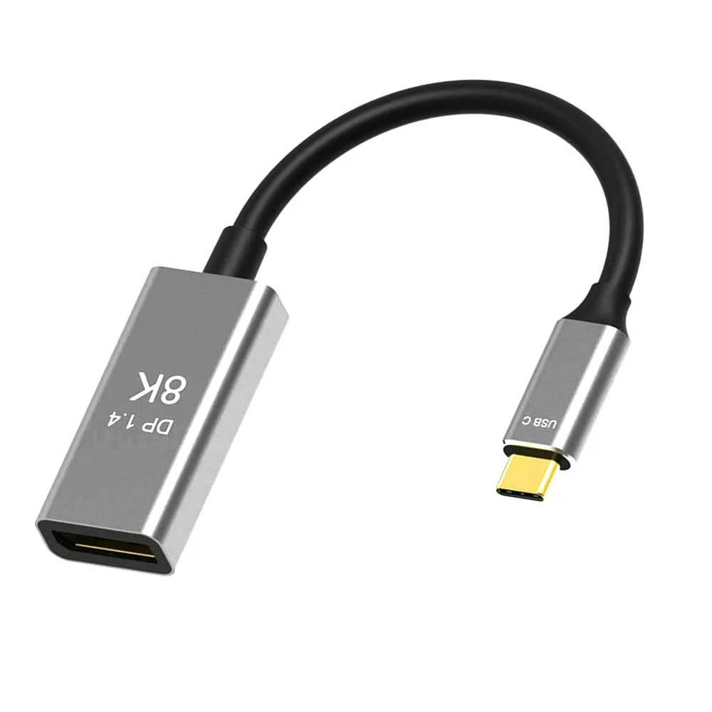 

USB Cable 4K 144Hz 120Hz Thunderbolt 3 to Displayport Cable 6.6ft USB Type C-DP 1.4 Adapter Compatible with MacBook Pro More