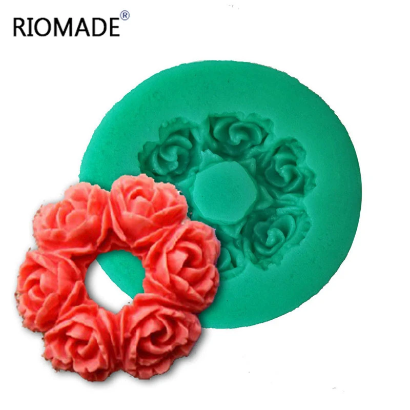 Силиконовые формы в форме розы для украшения торта форма помадки цветов шоколада