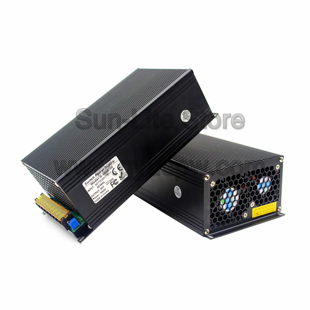 Одиночный выход питания DC30V 1500 Вт Трансформатор 110 В 220 В AC-DC 30 в SMPS для CCTV шаговый двигатель машинное оборудование