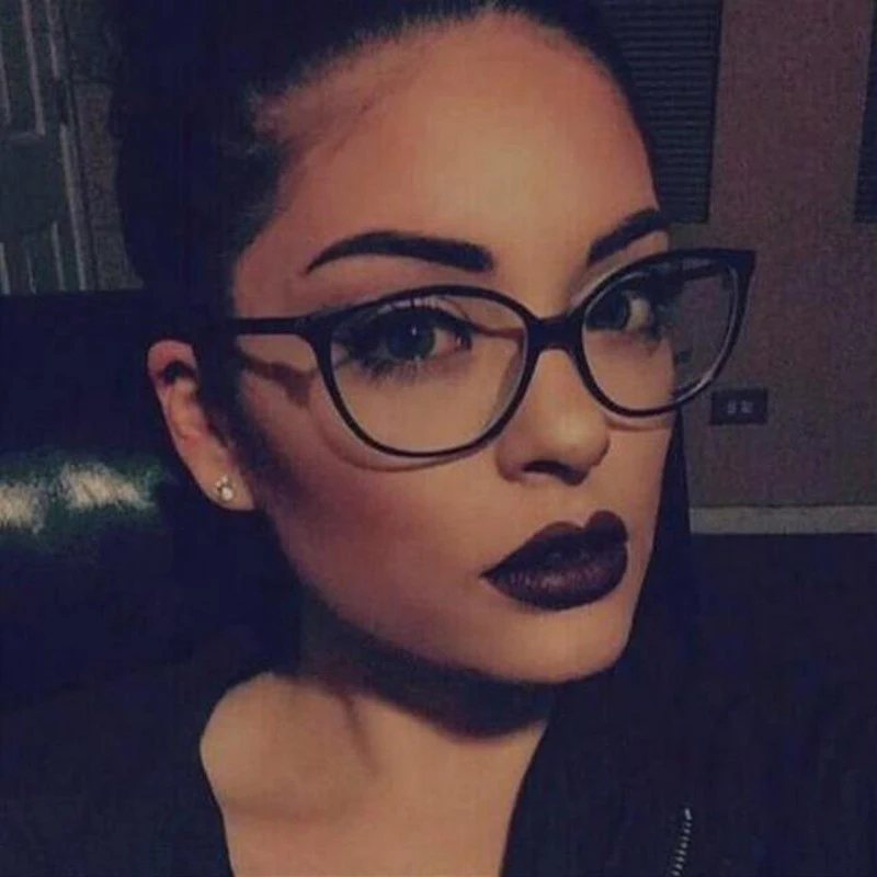 

Vintage Women Spectacle Glass frame Female clear lens brand designer Girls nerd black red Ladies Oval optical eyeglasses frame