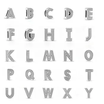 

New 925 Sterling Silver Reflexions 26 Letters A-Z Beads Charms Fit Original Bracelets & Bangles Necklace DIY Jewelry