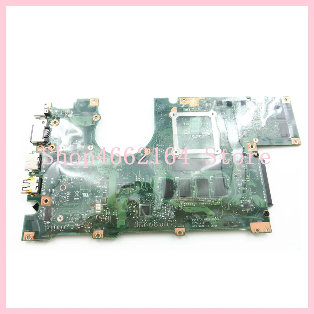  BU401LG Motherboard I7-4500 CPU 4GB RAM V1GB Graphic For ASUS BU401 BU401L BU401LG laptop mainboard