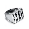 Punk Accessories MC Letters Men's Ring Party Jewelry Unique Christmas Gifts Cool Motorcycle Rings ► Photo 3/4