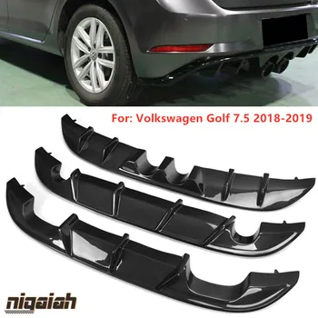

Car Rear Diffuser Bumper Lip Spoiler for Volkswagen Golf 7.5 VW MK7.5 2018 2019 Modify R Line Rear Lip Bumper Protector Cover