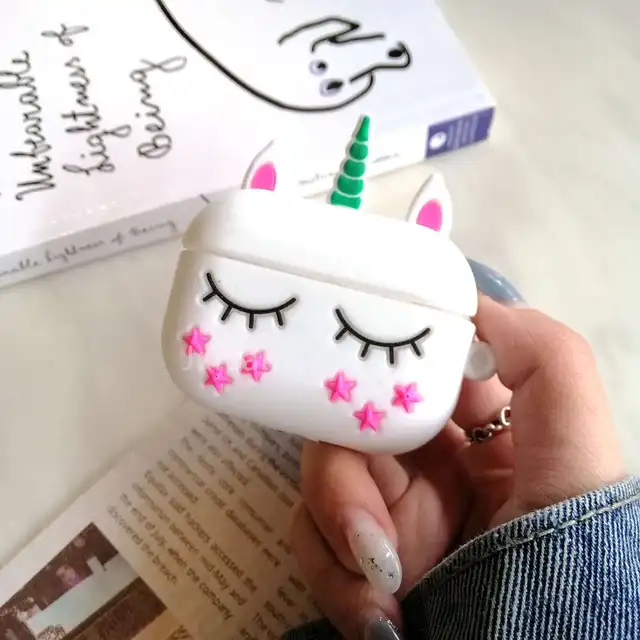 Cartoon Silicone Case For Airpods Pro Case Wireless for airpods pro Case Cover Earphone Case For Air Pods pro Whitehorse