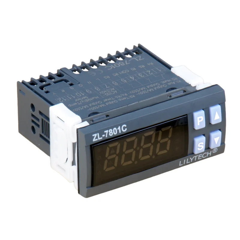 ZL-7801C, 100-240Vac, 듀얼 16A 출력, 자동 다기능, 온도 습도 인큐베이터 컨트롤러, Lilytech 미니 XM-18