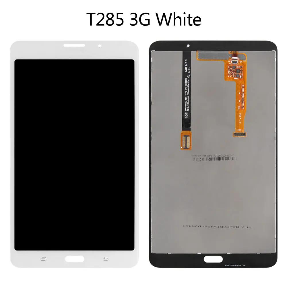 SM T280 lcd для samsung Galaxy Tab A 7,0 SM-T280 lcd SM-T285 T285 дисплей кодирующий преобразователь сенсорного экрана в сборе Матричные части 7" - Цвет: T285 3G White