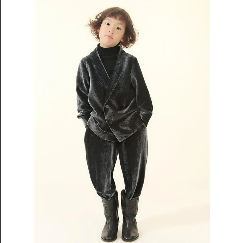 

Children brand suit spring autumn new high quality fashion 2pcs sets baby girl and boys suits kids coat + pants sets ws1955