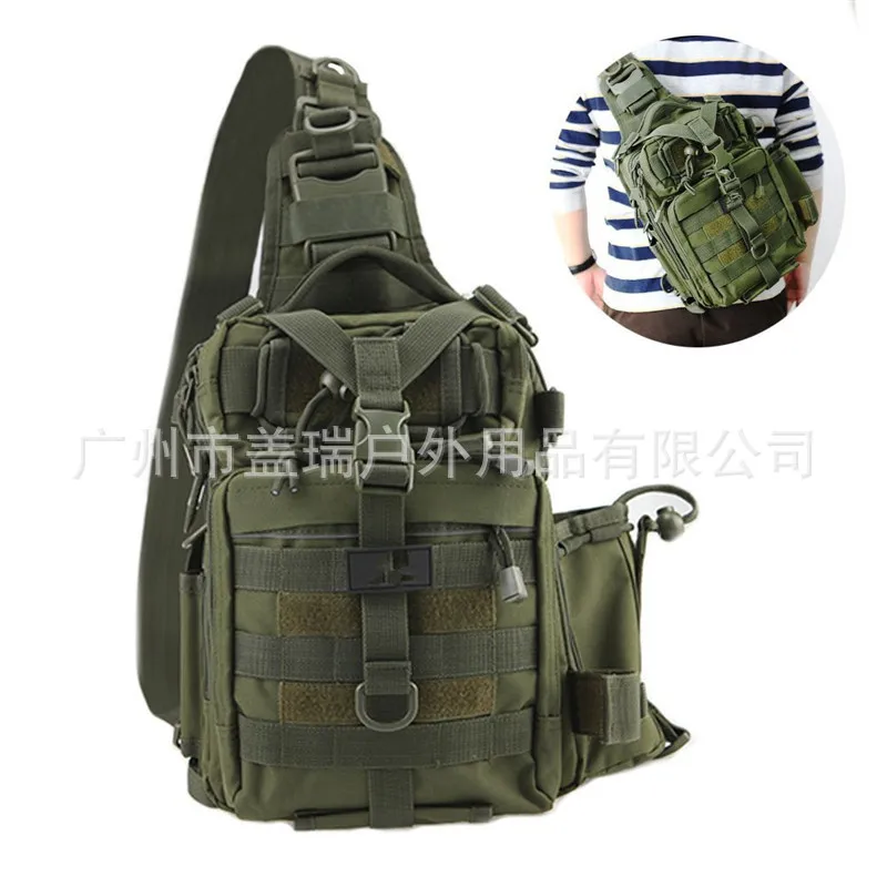

Cross Border Electricity Supplier Hot Selling Tactical Bag Waterproof Single-shoulder Bag Multi-functional Fishing Bag Outdoor L