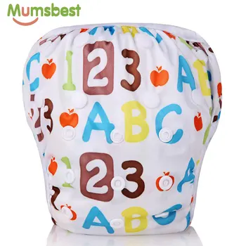 

Baby Swim Diapers Reusable Adjustable Washable Nappies Pool Pant Swim Waterproof Cloth Cover Suit for baby 3 - 15kg