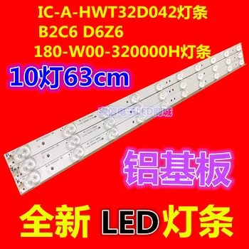 

new LED Backlight for IC-A-HWT32D042 B2C6 D6Z6 180-W00-320000H 1pcs = 10lamp 630mm