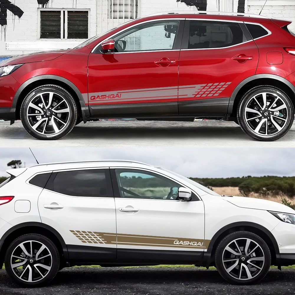 2 pegatinas laterales para falda para Nissan Qashqai