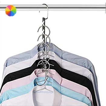 

5Pcs Metal Magic Wonder Closet Space Saving Hangers Wardrobe Coat Clothes Jacket Shirts Pants Organizer Holder XBFF