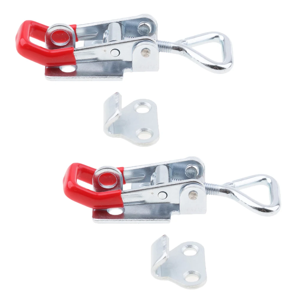 2x Clamp Draw Latch Pull Lock Fastener Over Centre Lock Trailer Truck S Size