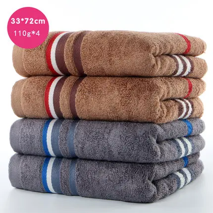 ZHUO MO new 4pcs 100% Bamboo Fiber Towels 34*74cm Face Towel Set Cool Bamboo Absorbent Healthy Bathroom Towels for Adults