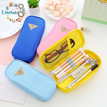 

Kawaii Pencil Case Triangle Shape Cute Solid Color Pencil Case For Girls Pencil Bag Stationery Pencilcase Lovely School Supplies