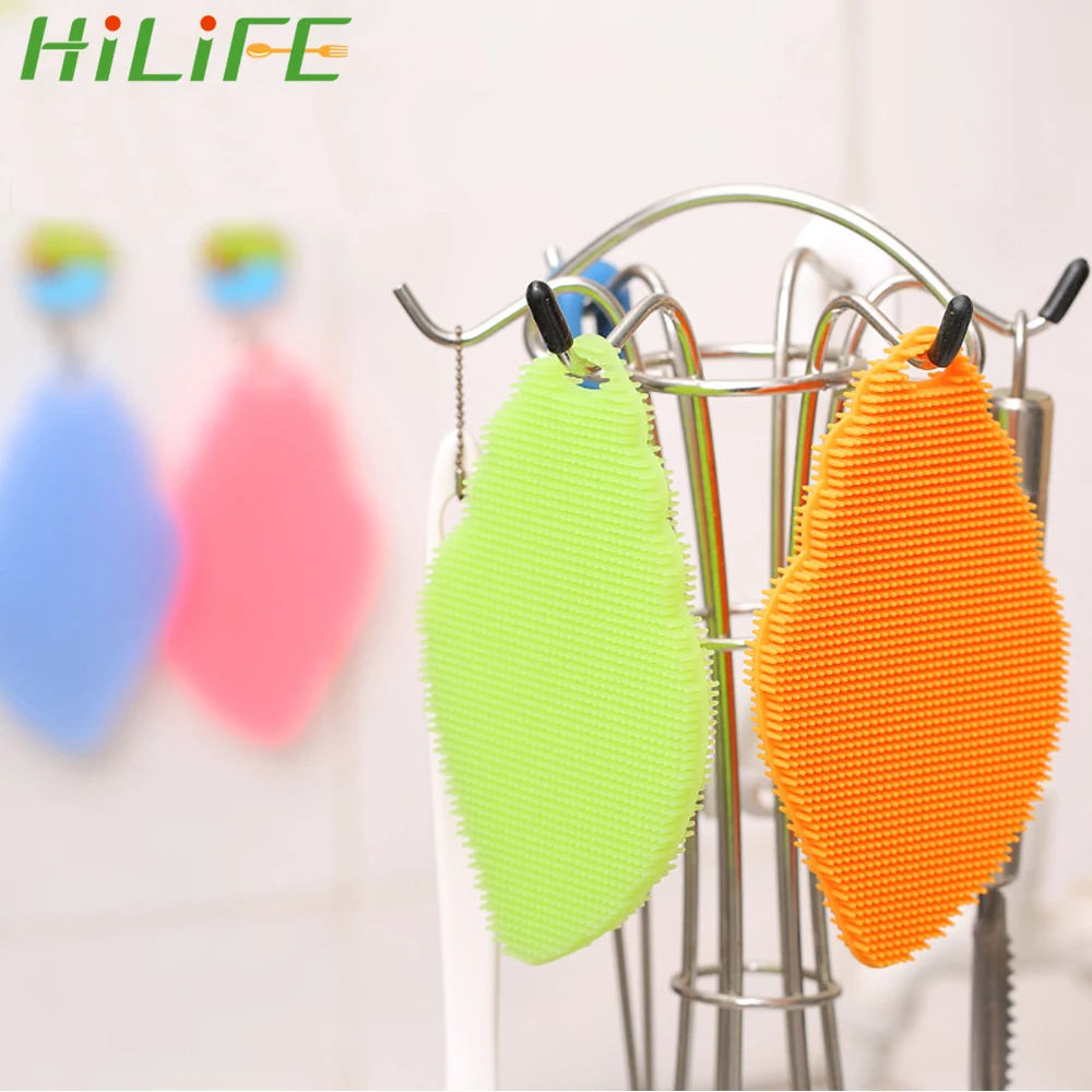 HILIFE силиконовые чистящие губки-щетки чистящие подушечки для кастрюли щетка для чистки посуды Волшебная миска для чистки посуды