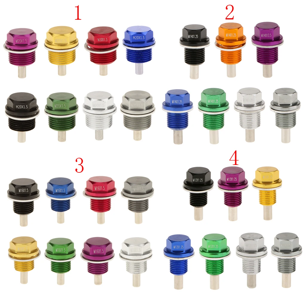 

M16X1.5 Anodized Engine Oil Pan Drain Plug /Bolt Fits Subaru Gray