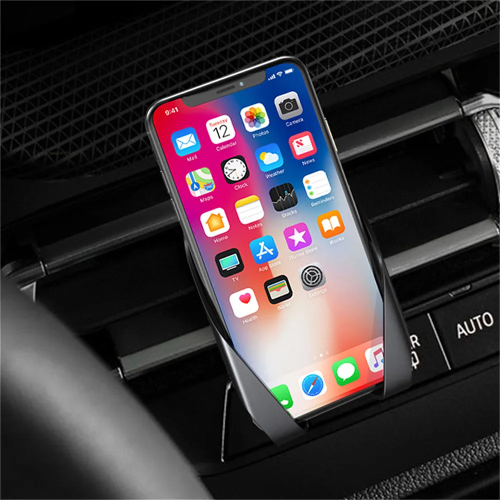 Автомобильный держатель для телефона с вентиляционным отверстием для iPhone, универсальный держатель для мобильного телефона на Android, держатель с зажимом, кронштейн