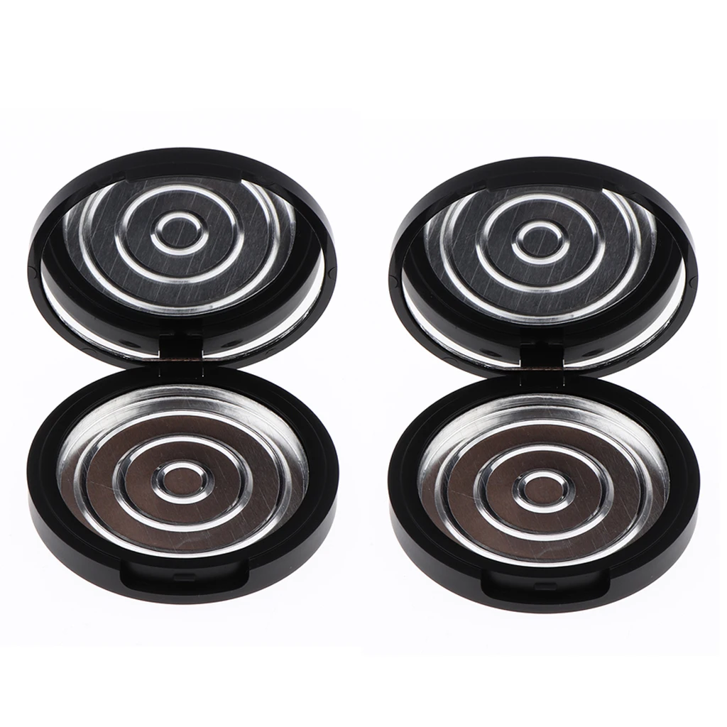 2Pcs Empty Jar Makeup Pressed Powder Container Cosmetic Storage Tin Shading Powder Box Case Eyeshadow Pan Blusher Palette