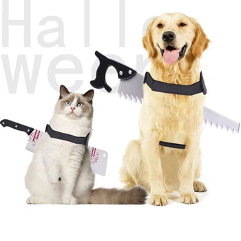 

Axe saw pet accessories pet costumes pet spoof decorations halloween decorations suitable for cats and dogs cosplay