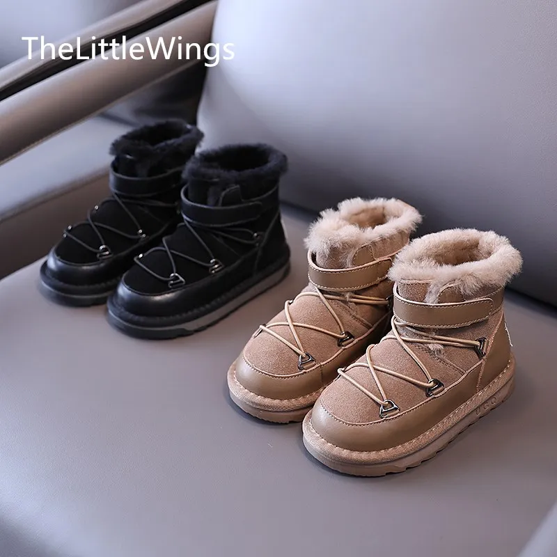 2021 Winter New Children's Snow Boots Keep Warm Soft Bottom