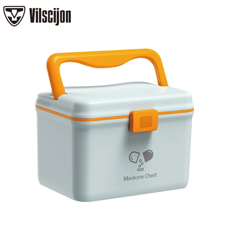 

Family Medicine Storage Box Multi-function Cosmetics Storage Box Multi-layer Plastic Medicine Box Vilscijon First Aid Kit 6659