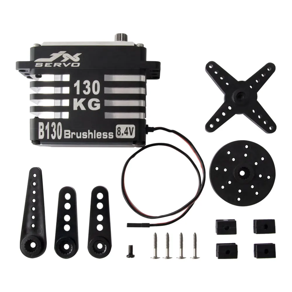 

JX B130 130kg Brushless Servo Mega Torque Full CNC Metal Gear Control Standard Digital 1/5 RC Car Robot Drone Savox SB2290S