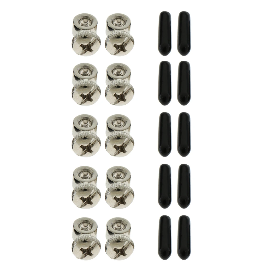 5 Sets Replacement Screws & End Caps Speed Cable Jump Ropes Parts Accessory