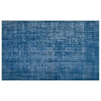 

Handmade Blue Vintage Overdyed Turkish Area Rug 185x301 Cm-6'1''X9'11''
