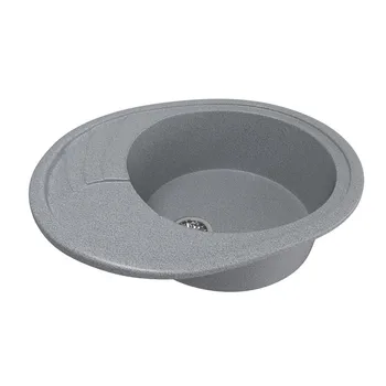 

Мойка ML-GM17 овальная с крылом, темно-серая (309), 465*570*180мм