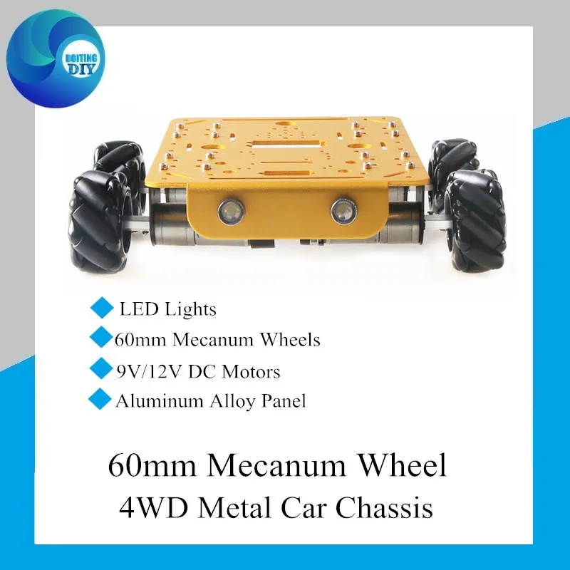 Mecanum Wheel Robot kit 60mm wheeled Tank Chassis Omni-directional Car Kit With 4pcs DC Motors For Arduino | Игрушки и хобби