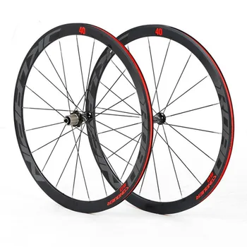 

C6.0 700C Road Bike Bicycle Super-light Aluminum Alloy Sealed Bearing Wheelset Flat Spokes 40speed Rims With Anti-cursor