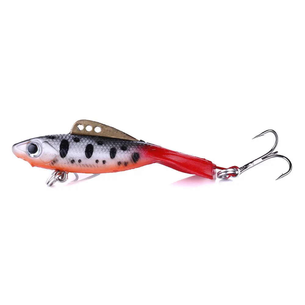 1Pcs 6.5cm 19g Vib Hard Bait Balance Ice Fishing Lure Wobber Pesca Artificial Bait Lead Ratlins VIB for winter Fishing