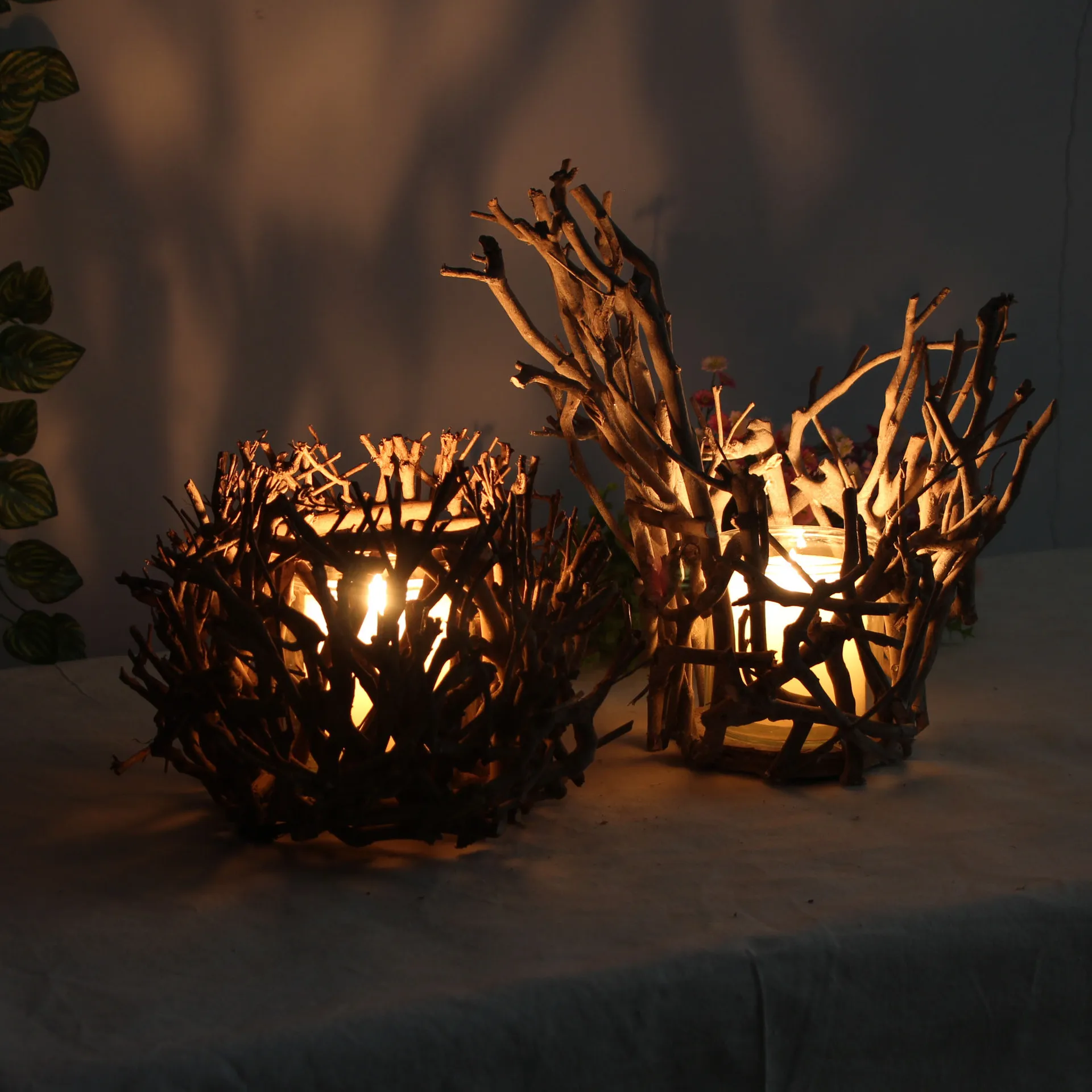 Gifts & Decor Partridge Bird Nest Branch Motif Tealight Candle Hodler